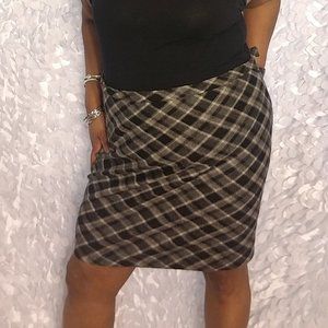 Eddie Bauer Wool Plaid Skirt